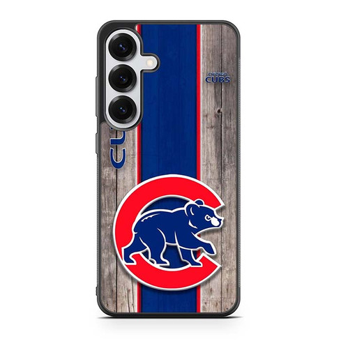 Chicago Cub Cubbie Blue and Red Wood Samsung Galaxy S25 Case