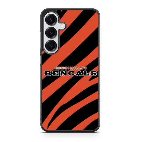Cincinnati Bengals Tiger Pattern Samsung Galaxy S25 Case