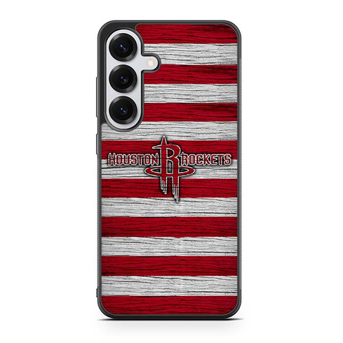 Houston Rockets Wooden Pattern Samsung Galaxy S25 Case