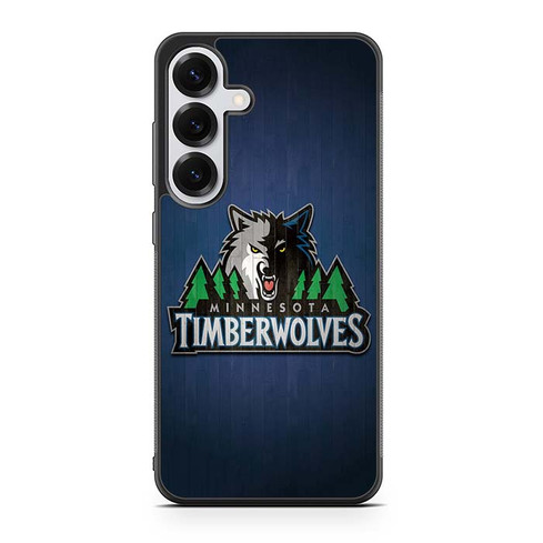 Minnesota Timberwolves Wooden Pattern Samsung Galaxy S25 Case