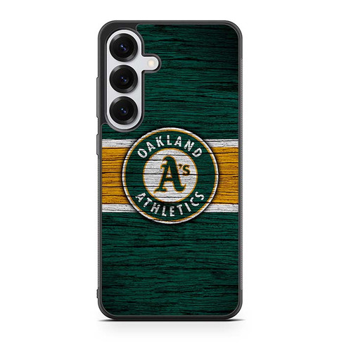 Oakland Athletics Wooden Pattern Samsung Galaxy S25 Case