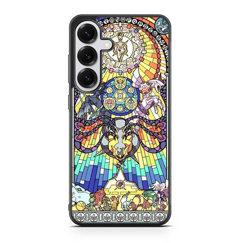 Pokemon Stained Glass Style Samsung Galaxy S25 Case