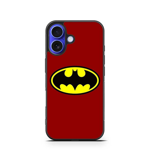 Batman Logo in Red iPhone 16 Case