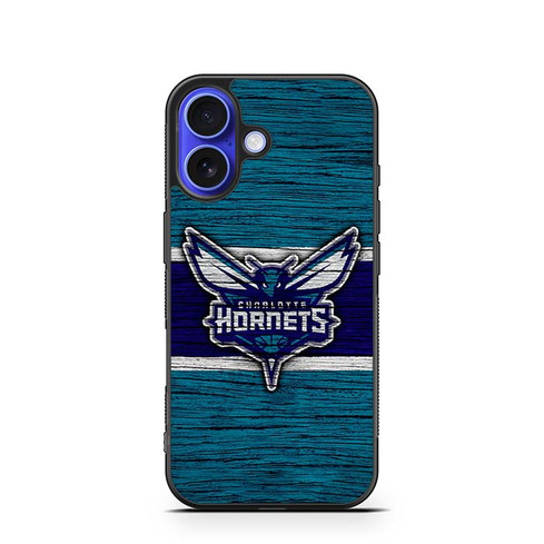 Charlotte Hornets Wooden Pattern iPhone 16 Case