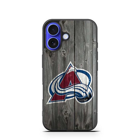 Colorado Avalanche Wooden Pattern iPhone 16 Case