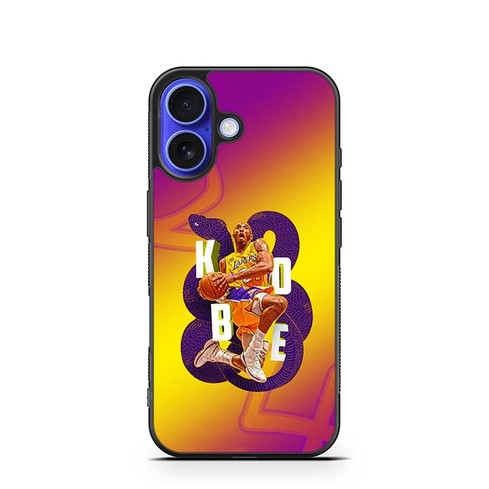 Los Angeles Lakers Kobe Bryant Black Mamba iPhone 16 Case