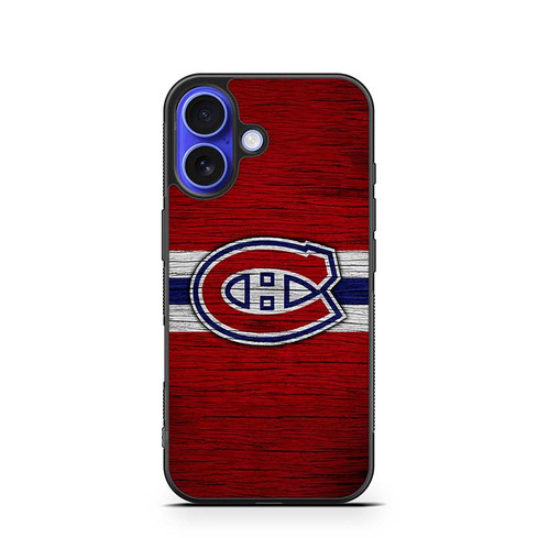 Montreal Canadiens Wooden Pattern iPhone 16 Case