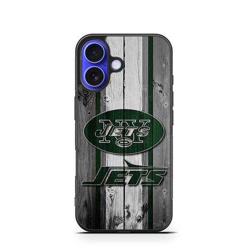New York Jets Wooden Pattern iPhone 16 Case