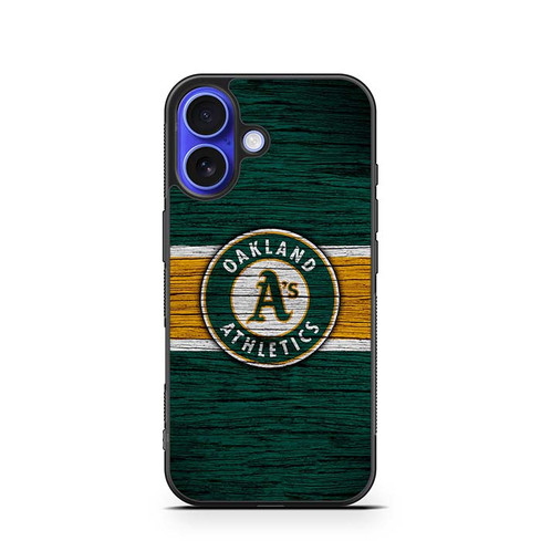 Oakland Athletics Wooden Pattern iPhone 16 Case