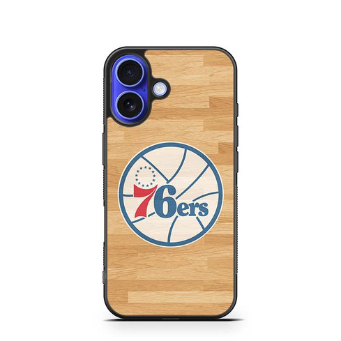 Philadelphia 76ers Wooden Pattern iPhone 16 Case