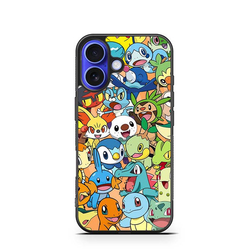 Pokemon starter collage iPhone 16 Case