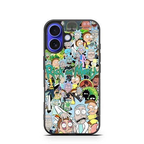 Rick And Morty Collage iPhone 16 Case