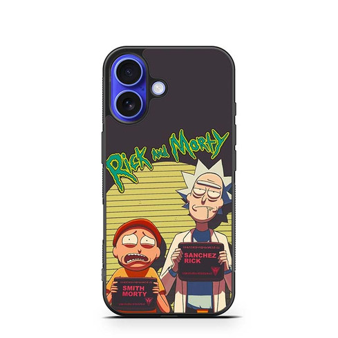 Rick and Mortys Mugshot iPhone 16 Case