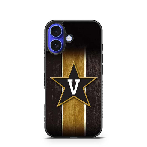 Vanderbilt Commodores Wooden Pattern iPhone 16 Case