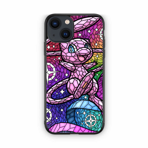 Pokemon Mew Stained Glass Pattern iPhone 13 Case