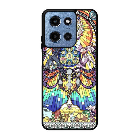 Pokemon Stained Glass Style Motorola Moto G 5G 2025 Case