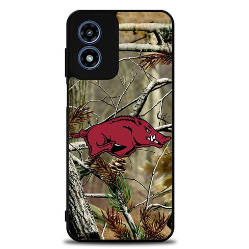 Arkansas Razorbacks Camo Motorola Moto G Play 2024 Case
