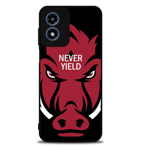 Arkansas Razorbacks Never Yield Motorola Moto G Play 2024 Case