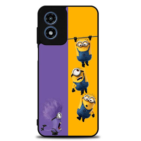 Minions and one purple evil minion. Motorola Moto G Play 2024 Case
