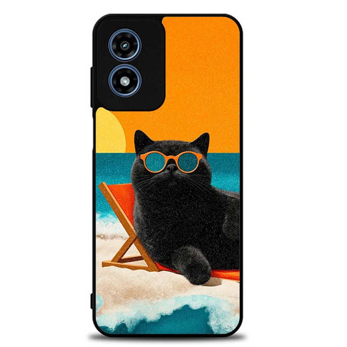 Chill Like a Cat Motorola Moto G Play 2024 Case