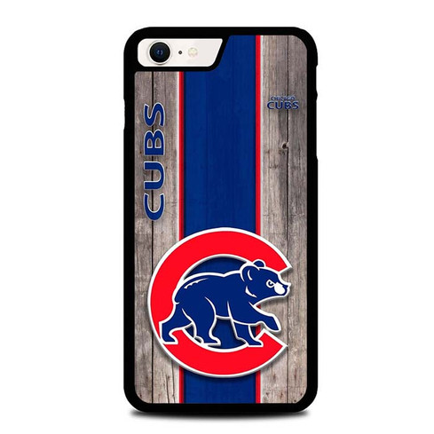 Chicago Cub Cubbie Blue and Red Wood iPhone SE 2022 Case