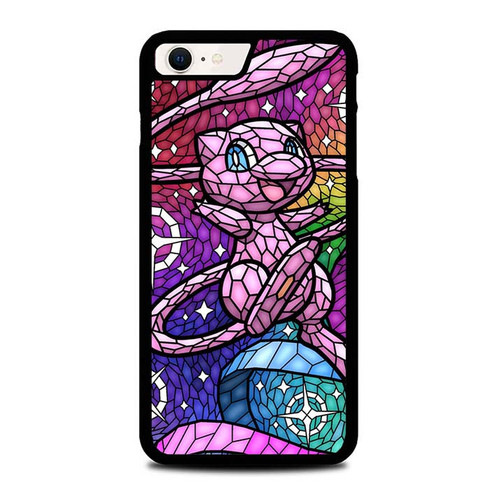 Pokemon Mew Stained Glass Pattern iPhone SE 2022 Case