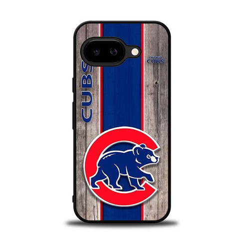 Chicago Cub Cubbie Blue and Red Wood Google Pixel 9A Case