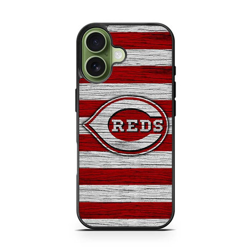 Cincinnati Reds Wooden Pattern iPhone 17 Case