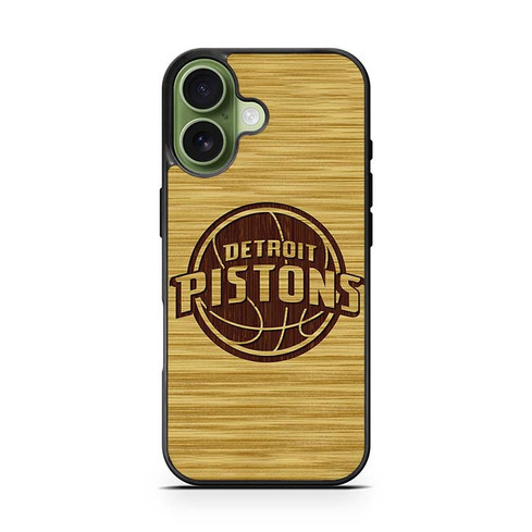 Detroit Pistons Wooden Pattern 01 iPhone 17 Case