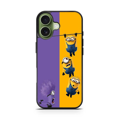 Minions and one purple evil minion. iPhone 17 Case