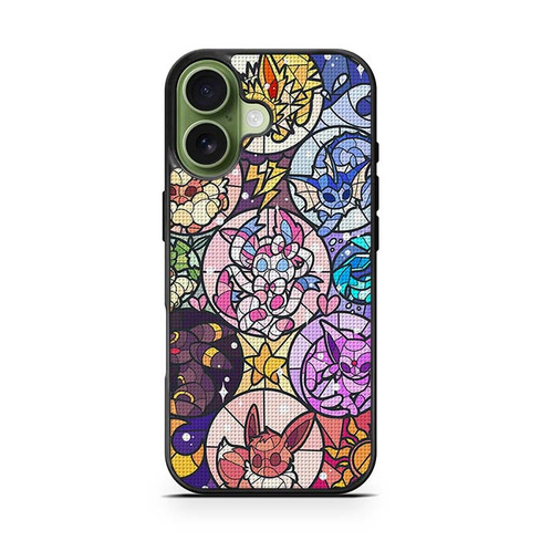 Pokemon Stained Glass Look iPhone 17 Case