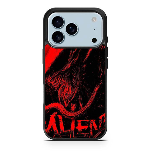 Alien Xenomorph In Red iPhone 17 Pro Case