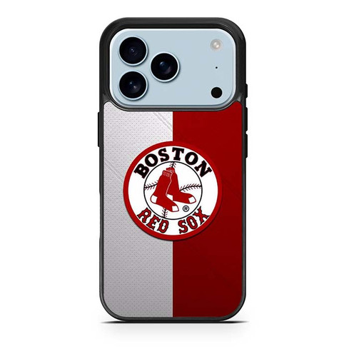 Boston Red Sox Crimson Grid iPhone 17 Pro Case