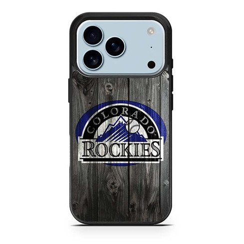 Colorado Rockies Wooden Pattern iPhone 17 Pro Case