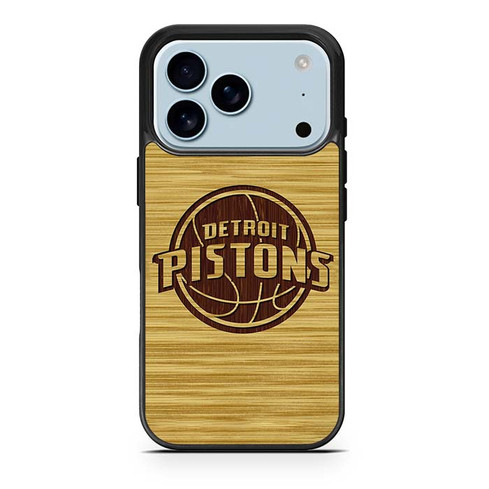 Detroit Pistons Wooden Pattern 01 iPhone 17 Pro Case