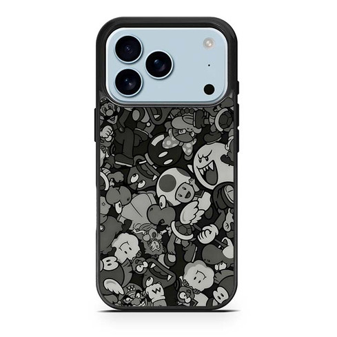 Mario Luigi Bowser Toad Boo and Wario iPhone 17 Pro Case