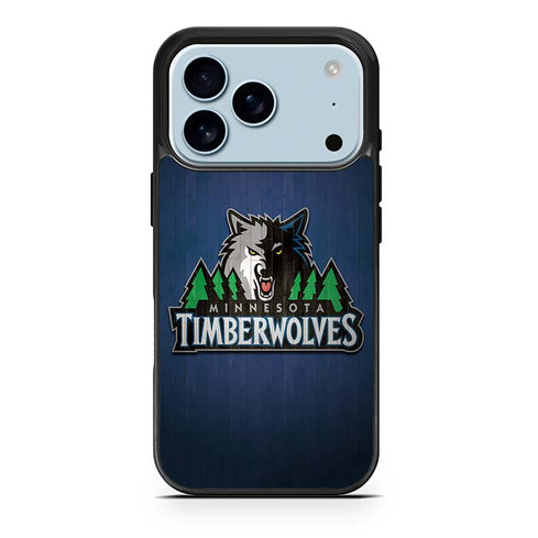 Minnesota Timberwolves Wooden Pattern iPhone 17 Pro Case
