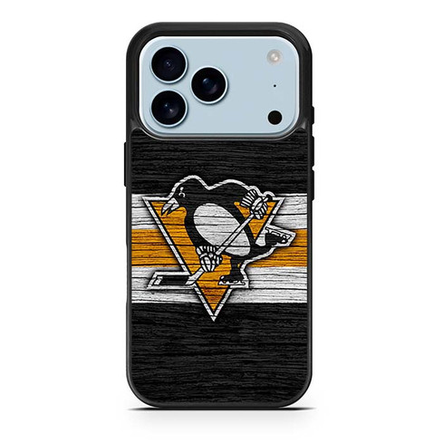 Pittsburgh Penguins Wooden Pattern iPhone 17 Pro Case
