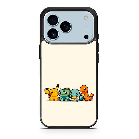 Pokemon Pikachu Bulbasaur Squirtle Charmander iPhone 17 Pro Case