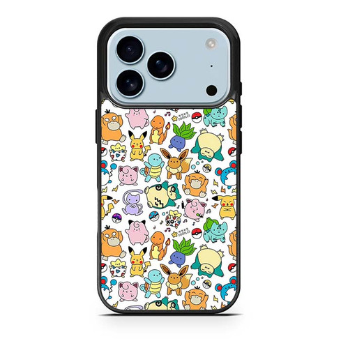 Pokemon Snorlax Eevee and Bulbasaur iPhone 17 Pro Case