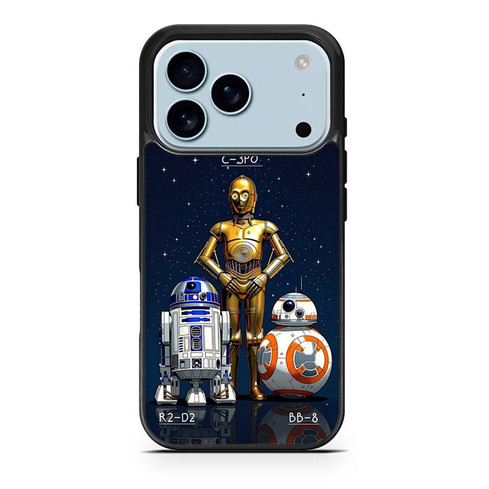 Star Wars Saga C-3PO R2-D2 BB-8 iPhone 17 Pro Case