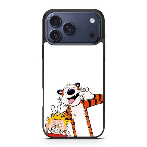 Calvin and Hobbes Making Faces iPhone 17 Pro Max Case