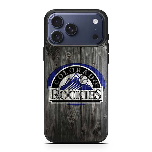 Colorado Rockies Wooden Pattern iPhone 17 Pro Max Case