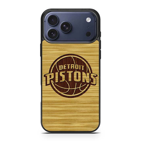 Detroit Pistons Wooden Pattern 01 iPhone 17 Pro Max Case