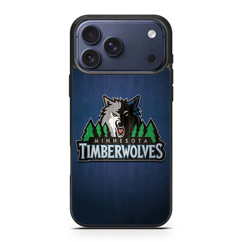 Minnesota Timberwolves Wooden Pattern iPhone 17 Pro Max Case