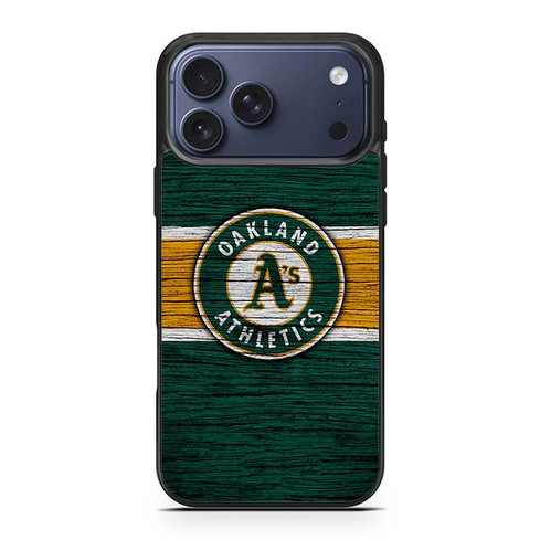 Oakland Athletics Wooden Pattern iPhone 17 Pro Max Case