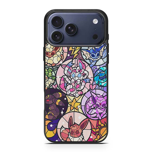 Pokemon Stained Glass Look iPhone 17 Pro Max Case