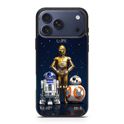 Star Wars Saga C-3PO R2-D2 BB-8 iPhone 17 Pro Max Case