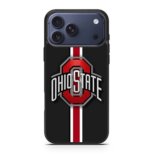 Ohio State Buckeyes Logo Red Stripe iPhone 17 Pro Max Case