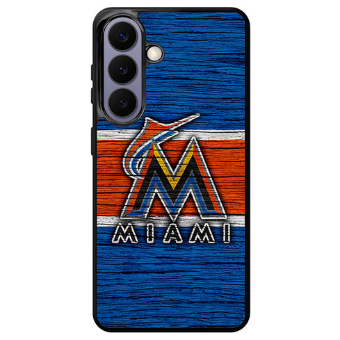 Miami Marlins Wooden Pattern Samsung Galaxy S26+ Case